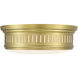 Velune 2 Light 14 inch Vintage Brass Flush Mount Ceiling Light