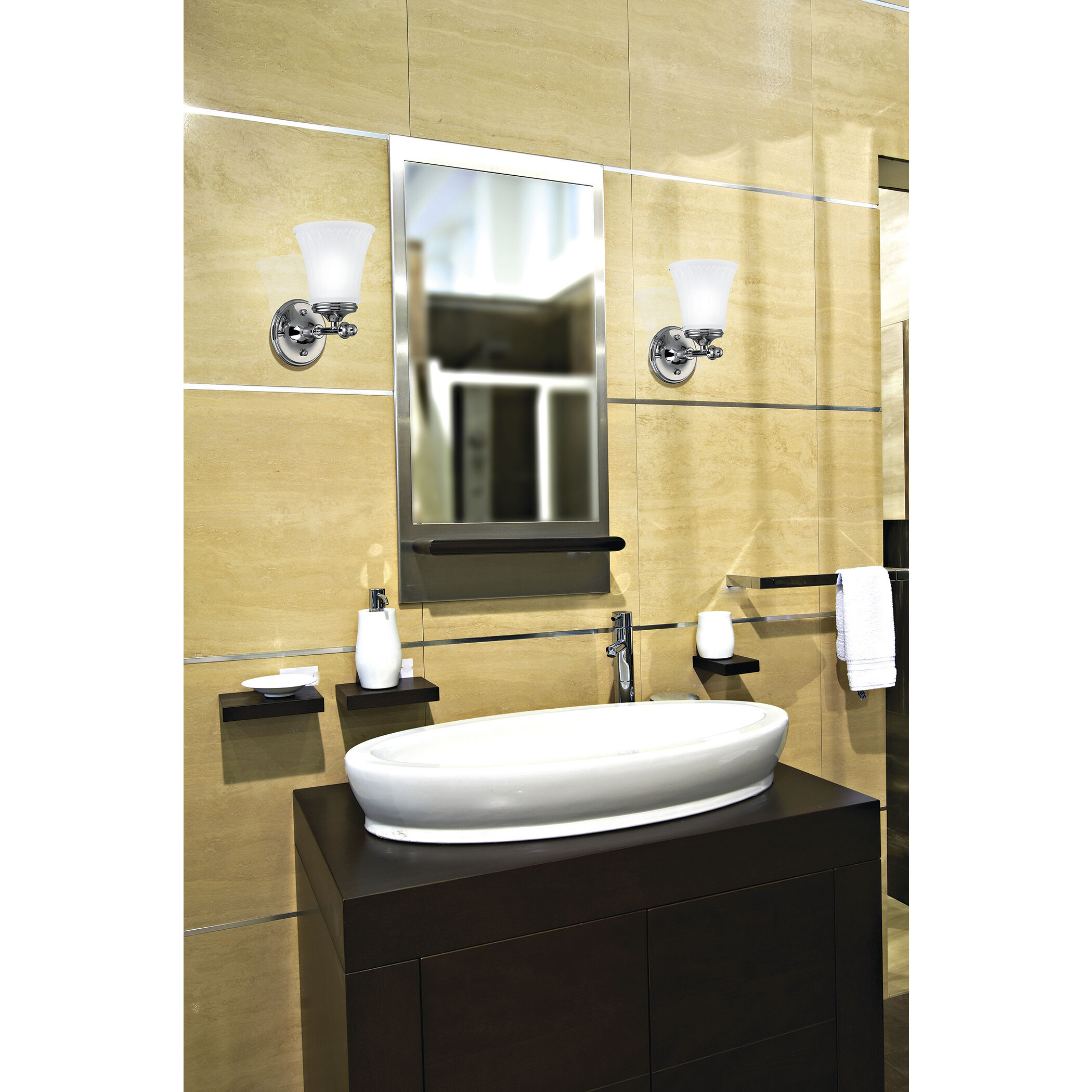 Teller 1 Light 9 inch Polished Chrome Vanity Light Wall Light