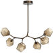 Gem LED 38 inch Flat Bronze Linear Pendant Ceiling Light in 2700K LED, Modern Branch