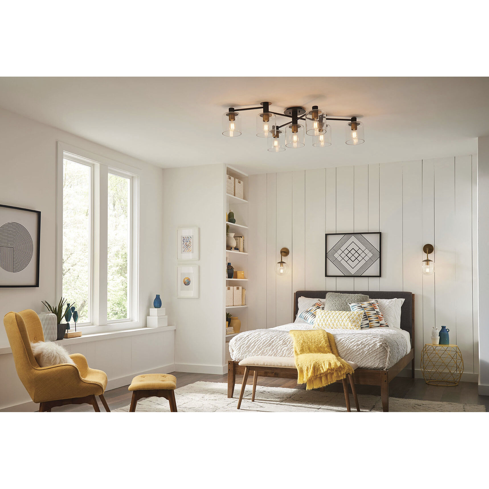 Warby 1 Light 8 inch Heritage Brass Indoor Wall Sconce Wall Light in Clear