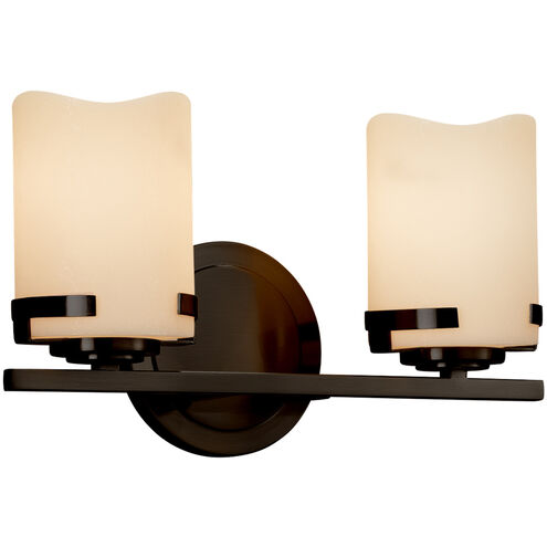 Candlearia LED 13.75 inch Matte Black Vanity Light Wall Light in 1400 Lm LED, Cream (CandleAria), Cylinder with Flat Rim