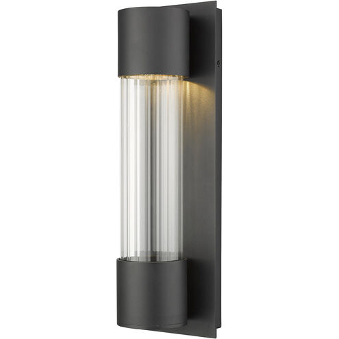 Striate Outdoor Wall Light in Black