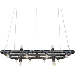 Raw 20 Light 29 inch Mini-Banqueting Linear Suspension Ceiling Light