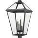 Talbot 4 Light 34.25 inch Black Outdoor Post Mount Fixture