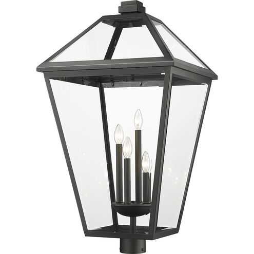 Talbot 4 Light 34.25 inch Black Outdoor Post Mount Fixture