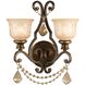 Norwalk 2 Light 16 inch Bronze Umber Sconce Wall Light in Golden Teak Hand Cut