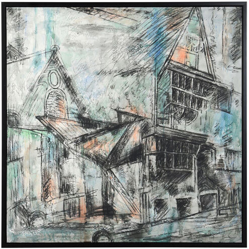 Cameron Blue and White and Grey and Multicolor and Black Wall Art