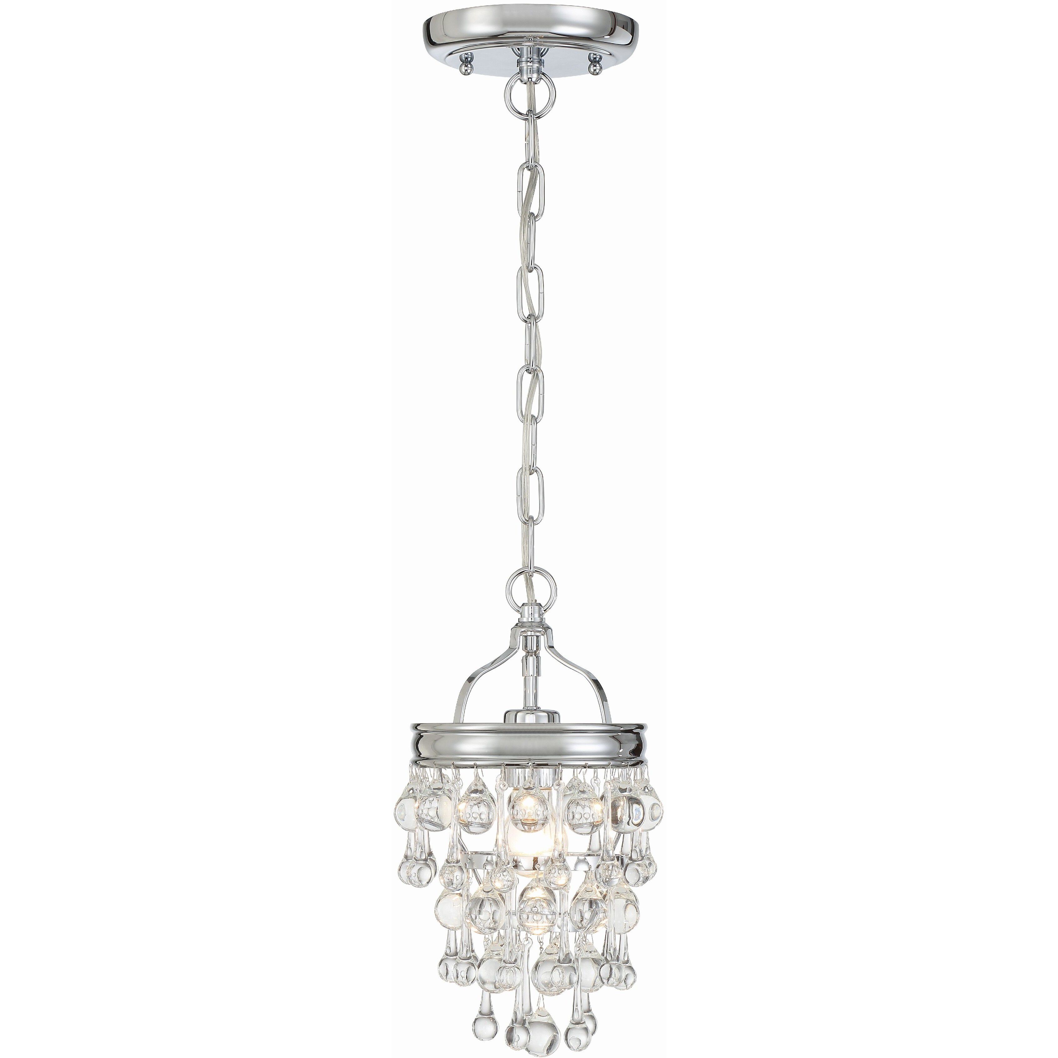 Calypso 1 Light 7.25 inch Polished Chrome Chandelier Ceiling Light