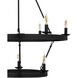 Melina 9 Light 34 inch Matte Black with Clear Chandelier Ceiling Light