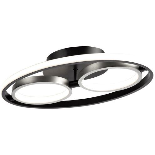 Gemini LED 10.6 inch Black and Nickel Flush Mount Ceiling Light