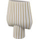 Hawking 17 X 13.5 inch Vase in White with Beige
