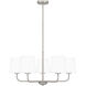 Gallagher 5 Light 28 inch Brushed Nickel Chandelier Ceiling Light