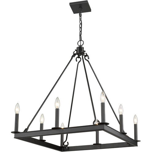 Barclay 8 Light 26 inch Matte Black Chandelier Ceiling Light