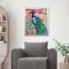 Floral Peacock 32 X 26 inch Non-Glass Framed Art, Propac