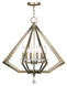 Diamond 6 Light 25 inch Antique Brass Chandelier Ceiling Light