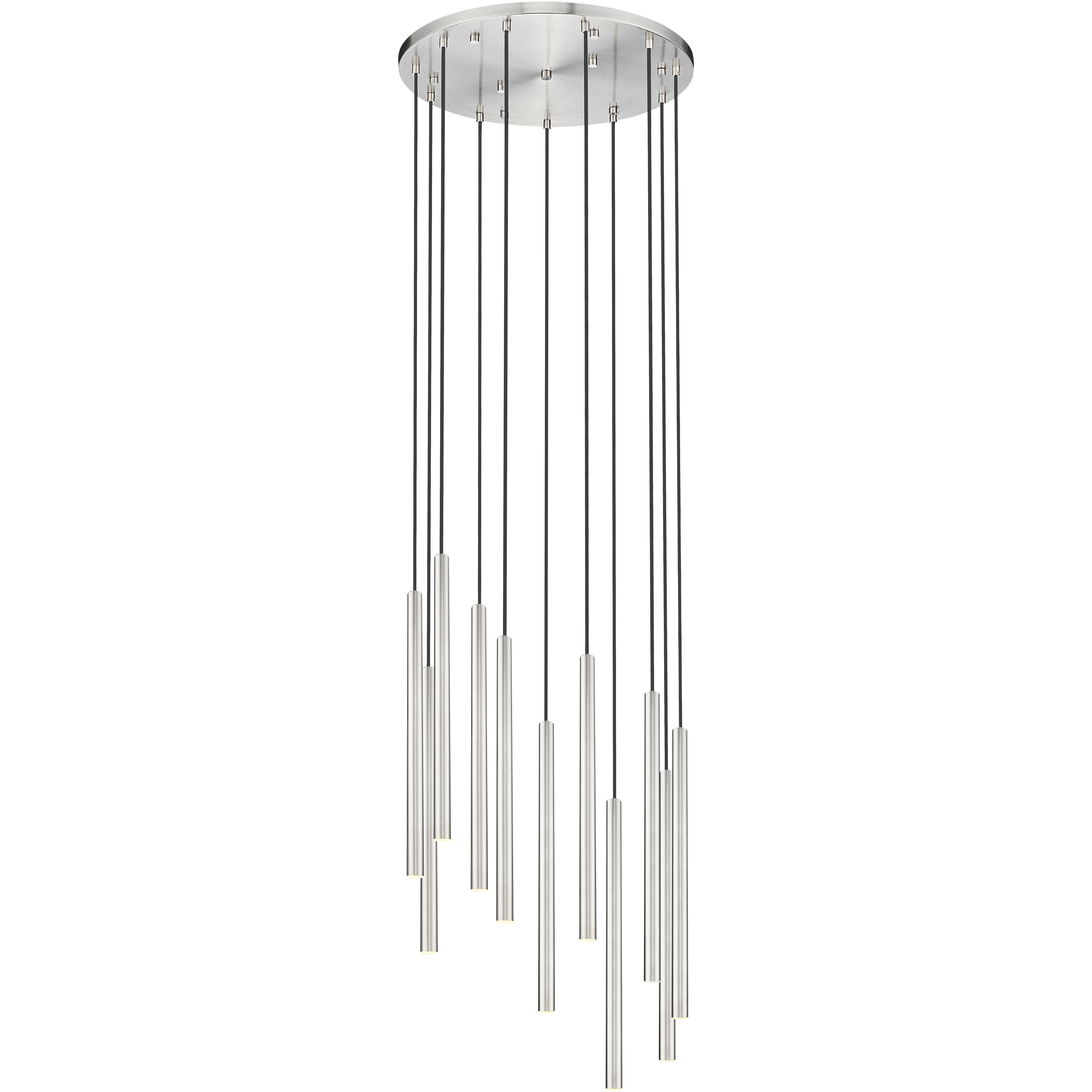 Forest LED 24 inch Brushed Nickel Chandelier Ceiling Light