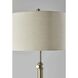 Barton 57 inch 100.00 watt Antique Brass Floor Lamp Portable Light, Simplee Adesso 