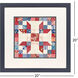Simple American Red and White and Blue Framed Art, Propac