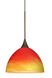 Brella 1 Light Bronze Pendant Ceiling Light in Solare Glass, Halogen
