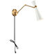 Blaze 1 Light 4 inch White Wall Sconce Wall Light in Aged Gold Brass and White