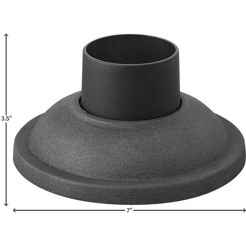 Isaac 7 inch Aged Zinc Outdoor Pier Mount Base