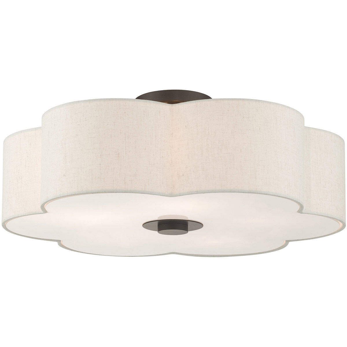 Solstice 5 Light 22 inch English Bronze Semi Flush Ceiling Light