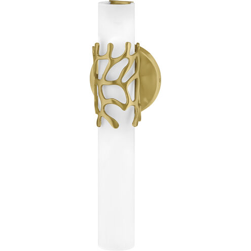 Lyra LED 5 inch Lacquered Brass Bath Light Wall Light