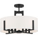 Malen LED 20 inch Black Semi Flush Mount Ceiling Light