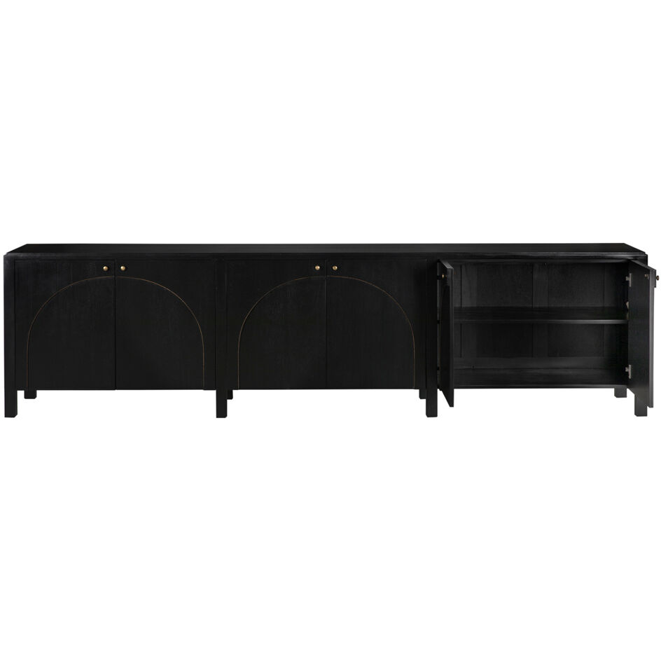 Weston 117 X 20.5 inch Hand Rubbed Black with Light Brown Sideboard, Extra Large