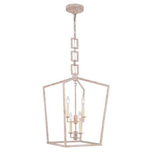 Denmark 4 Light 17 inch Ivory Wash Pendant Ceiling Light, Urban Classic