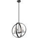 Mont Royal 4 Light 16 inch Chrome And Graphite Pendant Ceiling Light