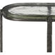Acea 21 X 10 inch Graphite/Clear Side Table