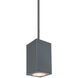 Cube Arch LED 5 inch Graphite Outdoor Pendant in Spot, 90, 2700K