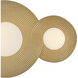 Lisa McDennon Rhea LED 18 inch Heritage Brass Vanity Light Wall Light