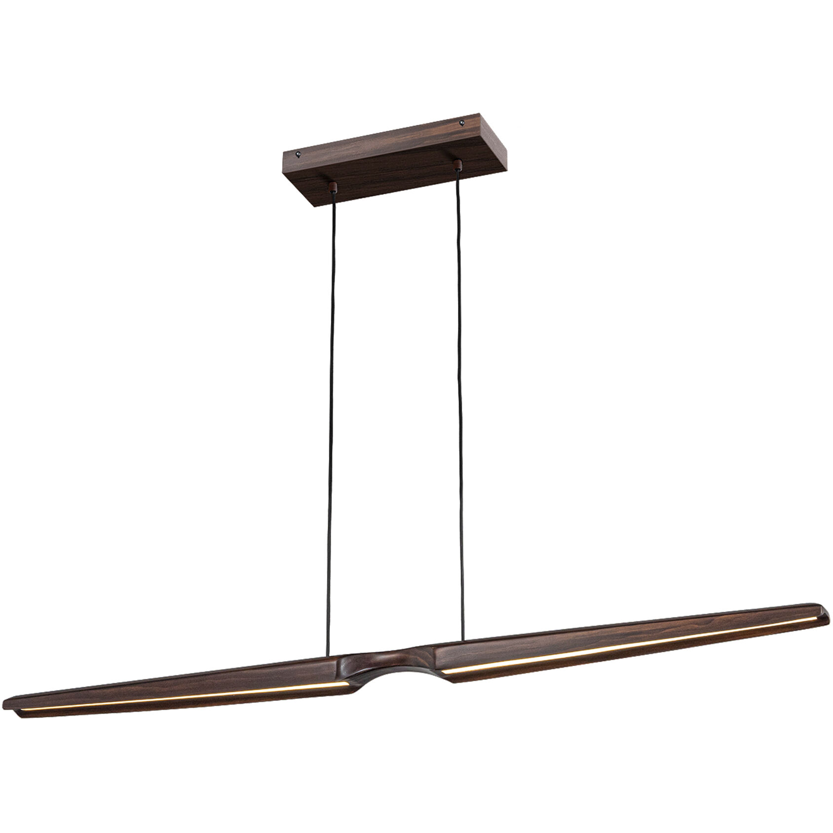 Dakota LED 47.25 inch Walnut Linear Pendant Ceiling Light