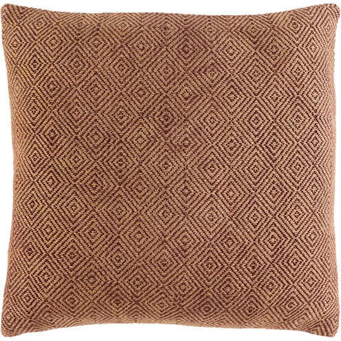 Camilla 20 X 20 inch Camel/Dark Brown Pillow Kit, Square