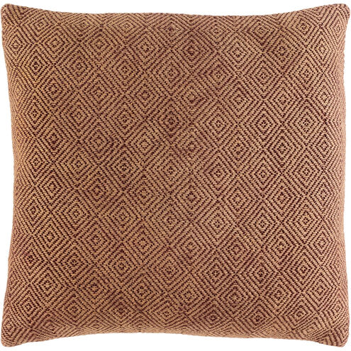 Camilla 18 X 18 inch Camel/Dark Brown Pillow Kit, Square