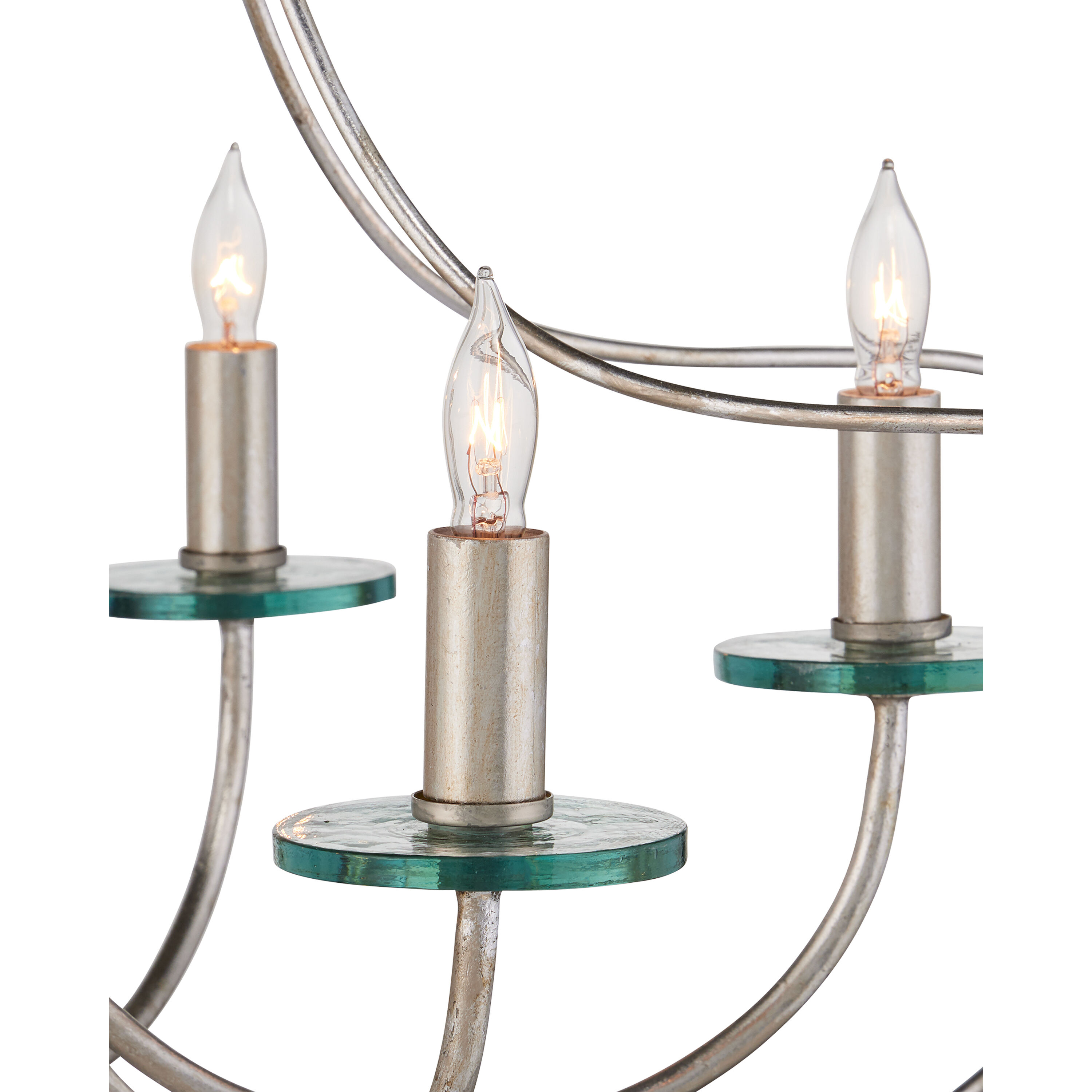 Harrow 6 Light 30.75 inch Contemporary Silver Leaf/Contemporary Silver/Clear Chandelier Ceiling Light