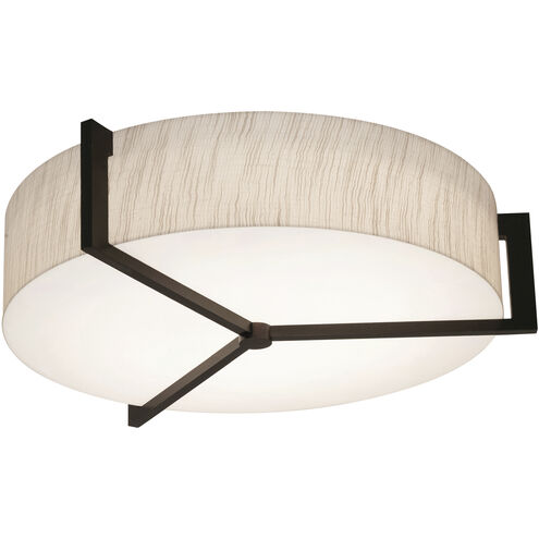Apex 3 Light 17 inch Espresso Flush Mount Ceiling Light