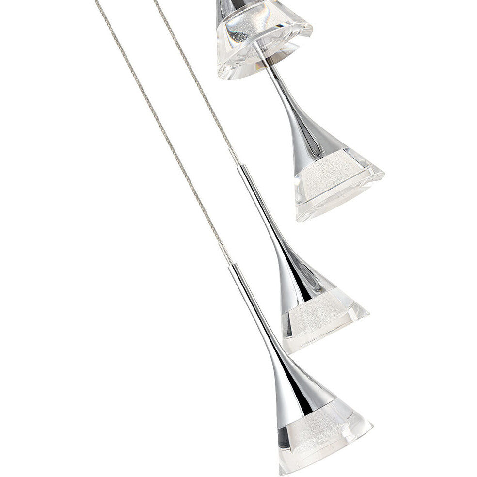 Artisan Collection/AMALFI Series 5 Light 11 inch Polished Chrome Pendant/Chandelier Ceiling Light