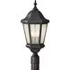 Martinsville 3 Light 22.25 inch Black Outdoor Post Lantern