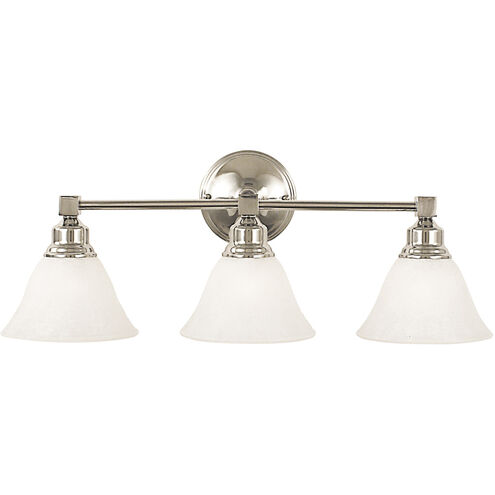 Taylor 3 Light 24 inch Brushed Nickel with Champagne Marble Glass Shade Sconce Wall Light