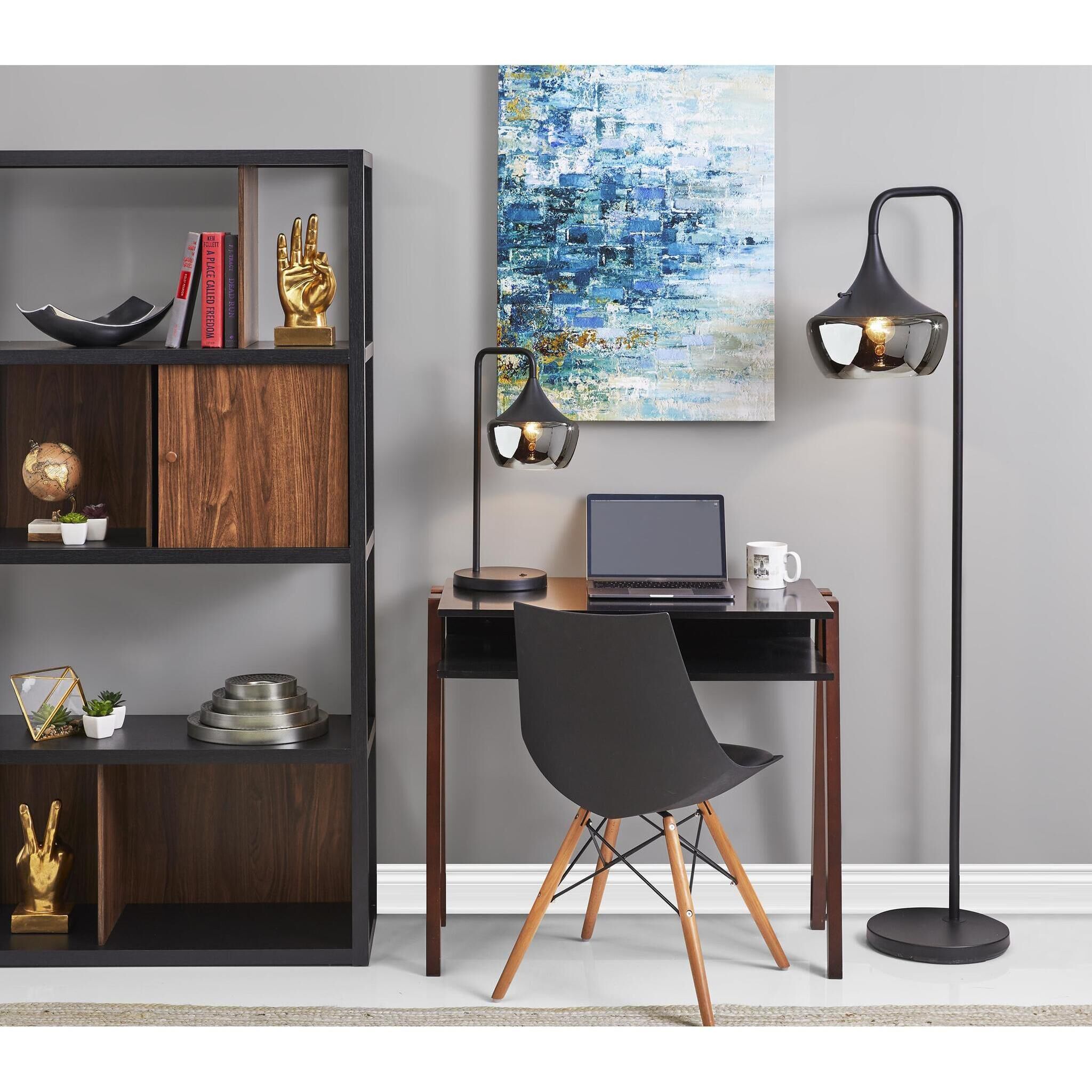 Eliza 64 inch 100.00 watt Black Floor Lamp Portable Light