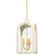 Lincroft 3 Light 9 inch Vintage Gold Leaf and Soft Sand Hanging Lantern Ceiling Light