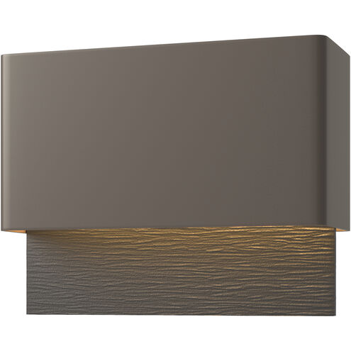 Stratum LED 7.4 inch Coastal Dark Smoke and Coastal Black Outdoor Sconce in Coastal Dark Smoke/Coastal Black