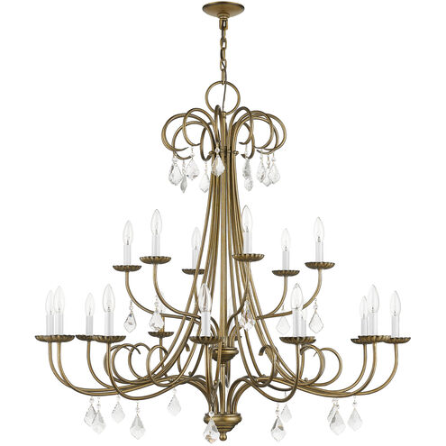 Daphne 18 Light 42 inch Antique Gold Leaf Chandelier Ceiling Light, Extra Large
