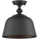 Berg 1 Light 12 inch Matte Black Semi-Flush Ceiling Light, Essentials