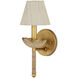 Vichy 1 Light 5 inch Contemporary Gold Leaf Wall Sconce Wall Light, Suzanne Duin Collection