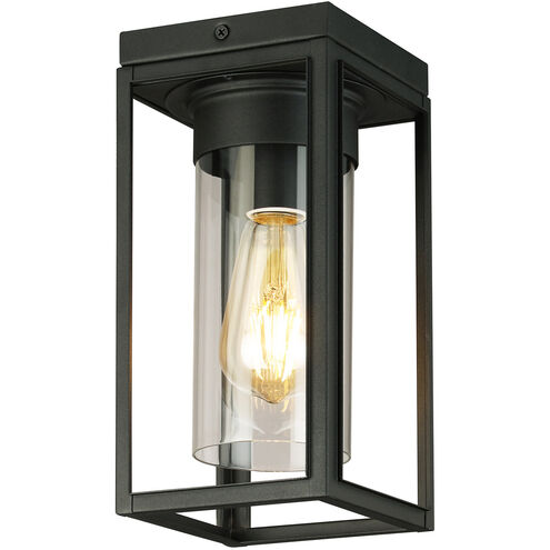 Walker Hill 1 Light 5.37 inch Matte Black Outdoor Flush Mount