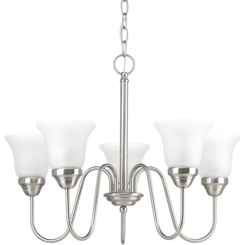 Classic 5 Light 23 inch Brushed Nickel Chandelier Ceiling Light